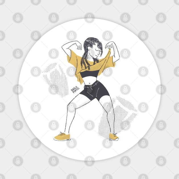 Dancing girl Magnet by bailopinto